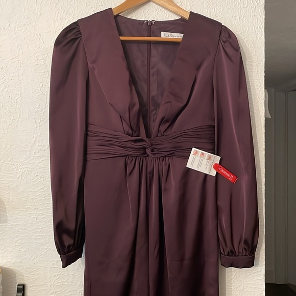 NWT Mac Duggal Elegant Purple Satin Women's Sleepwear Size 0, 2 12 - Picture 7 of 12